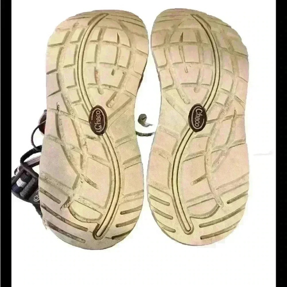 CHACO ZX/3 YAMPA SANDALS Triple Strap Toe Loop Women’s Size 9 Green Blue Shoe - Picture 5 of 5